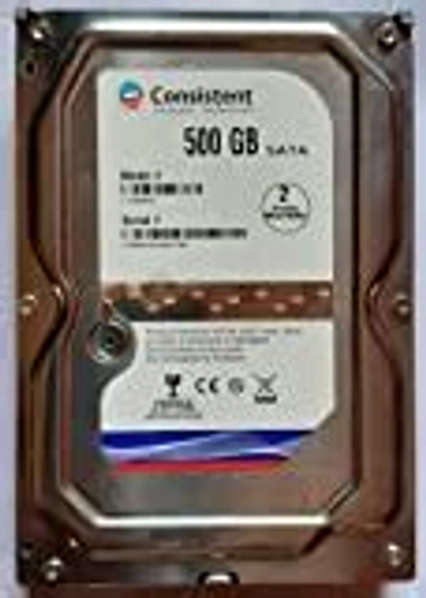 Consistent 500Gb SATA Hard Drive 2yrs warranty 3.5" - Silver